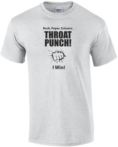 Rock paper scissors throat - rock,