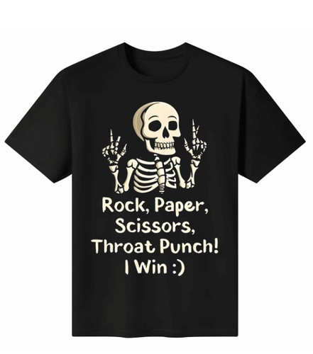 Rock paper scissors - rock, throat