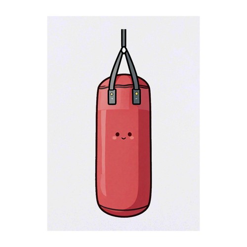 Happy punching bag - 'happy, temporary
